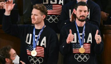 U.S. men’s hockey team honored at State of the Union; Trump says women’s team coming to White House
