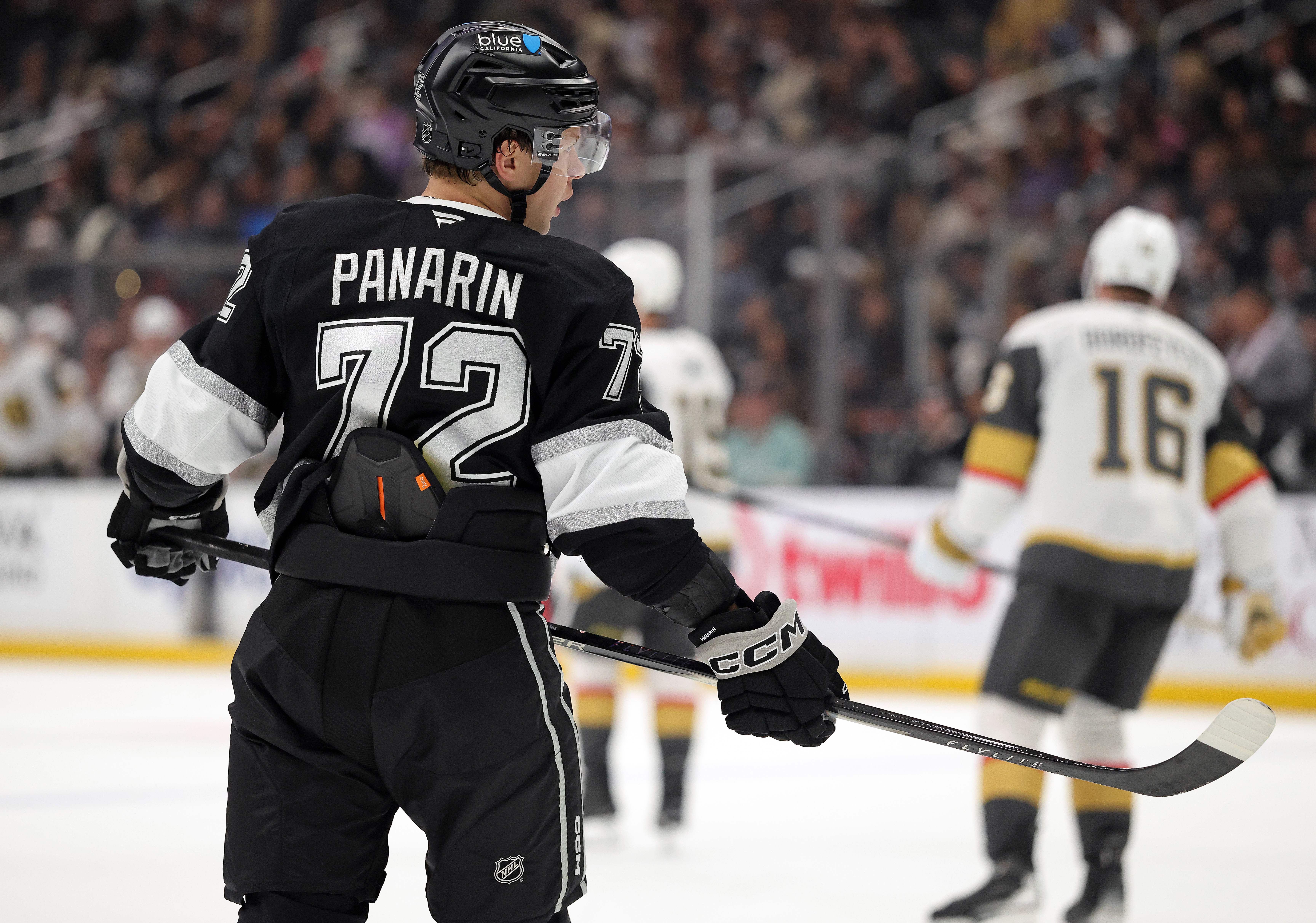 New Kings forward Artemi Panarin skates during the second period...