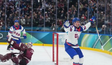 Brock Nelson scores twice as U.S. opens Winter Olympics by rolling over Latvia
