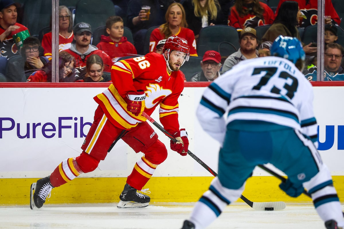 Calgary Flames end five-game losing streak with 2-2 win over San Jose Sharks
