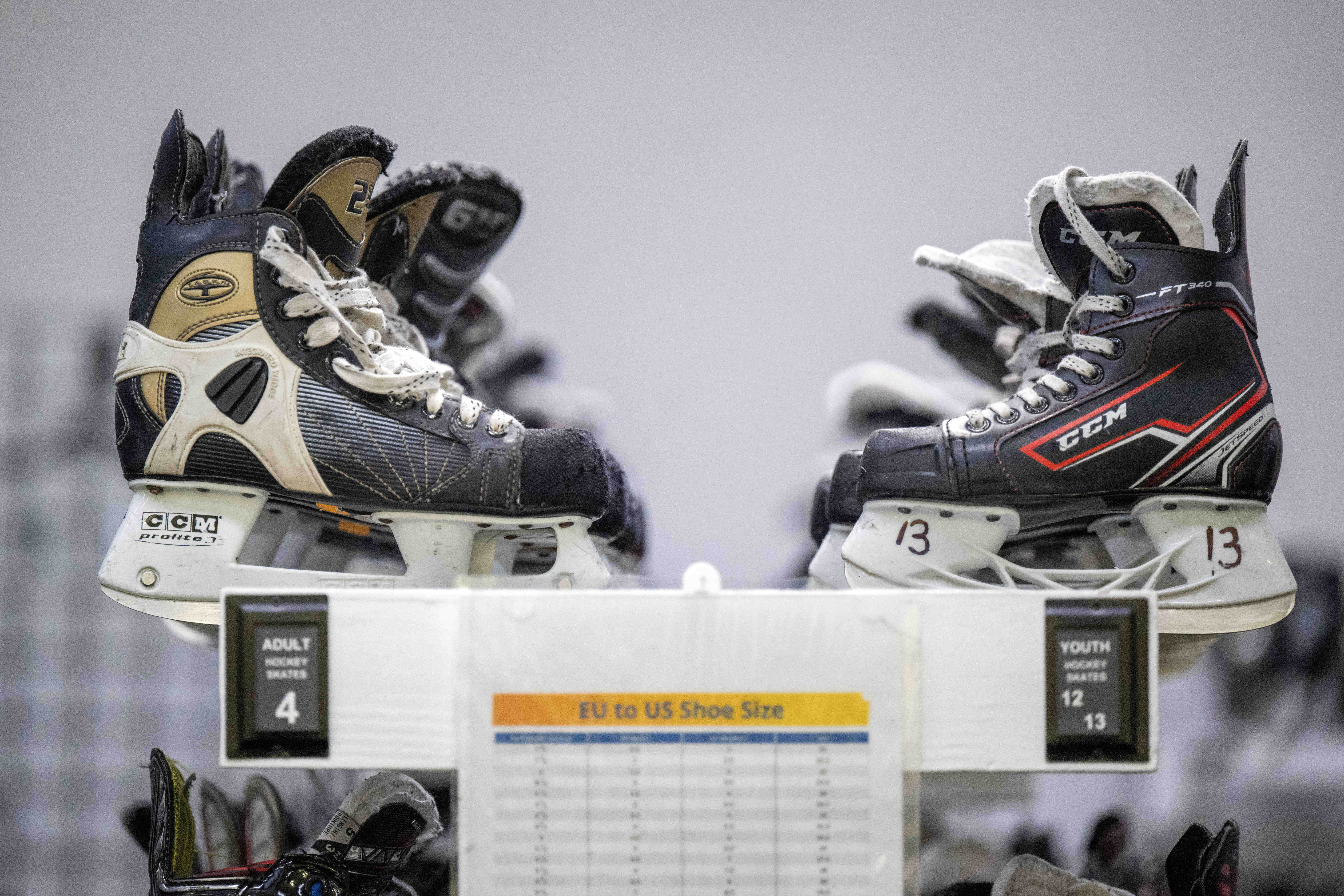 Rental skates at the LA Kings Valley Ice Center in...