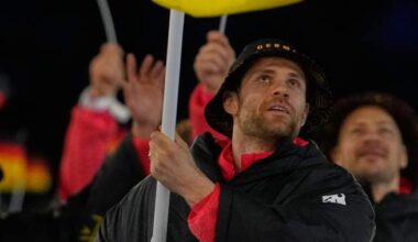 Leon Draisaitl carries flag for Germany at opening ceremony before Olympic debut - Edmonton