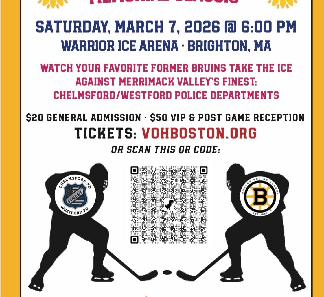 Westford police officers take on former Bruins players in fundraiser game
