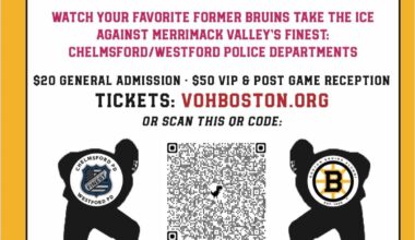 Westford police officers take on former Bruins players in fundraiser game