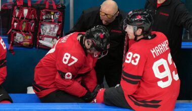Injured Canada captain Sidney Crosby's status uncertain for the Olympic gold medal game