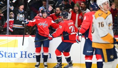 Caps Beat Predators in Dubois' Return