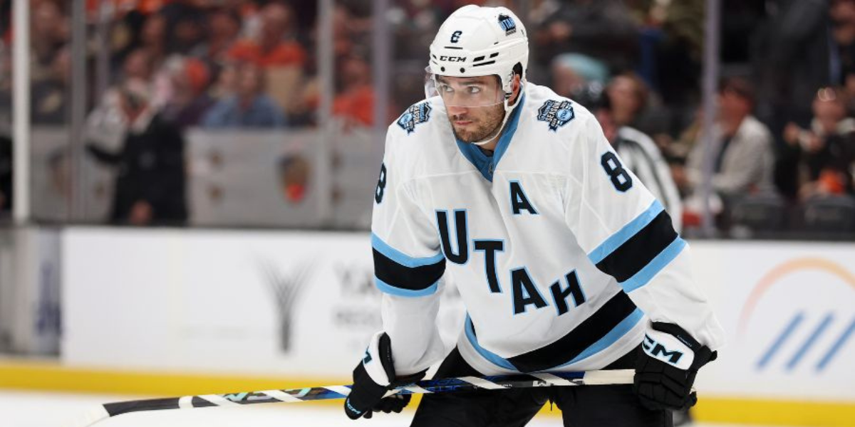 Nick Schmaltz skating for the Utah Mammoth