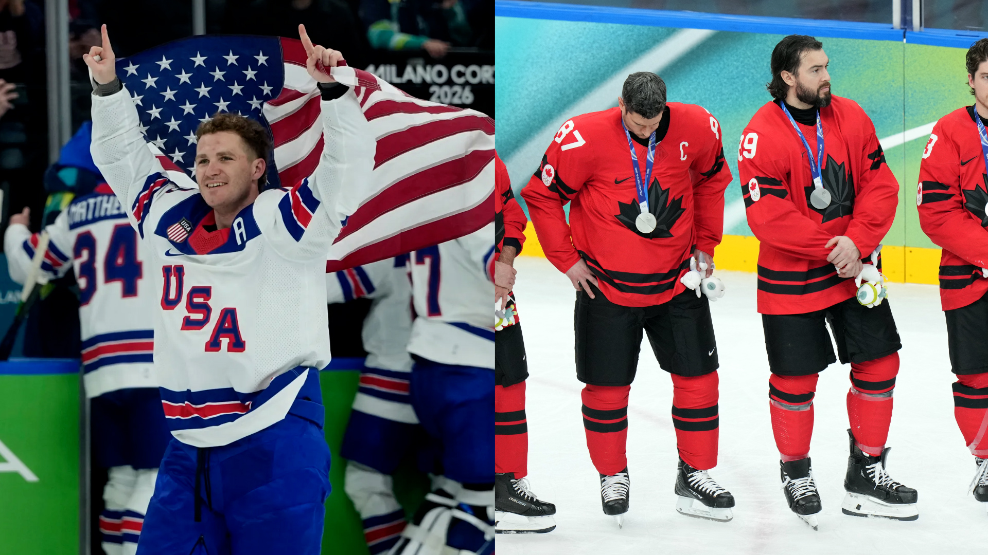 Click to play video: 'Winter Olympics 2026: U.S. defeats Canada’s men’s hockey team for 1st gold medal since 1980'