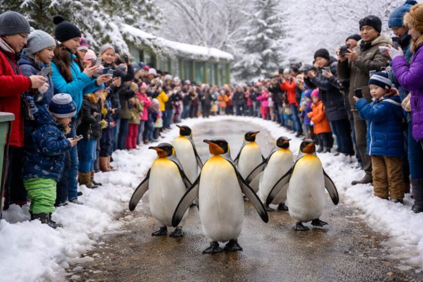 Penguins on parade - travel and tour world Penguins on parade