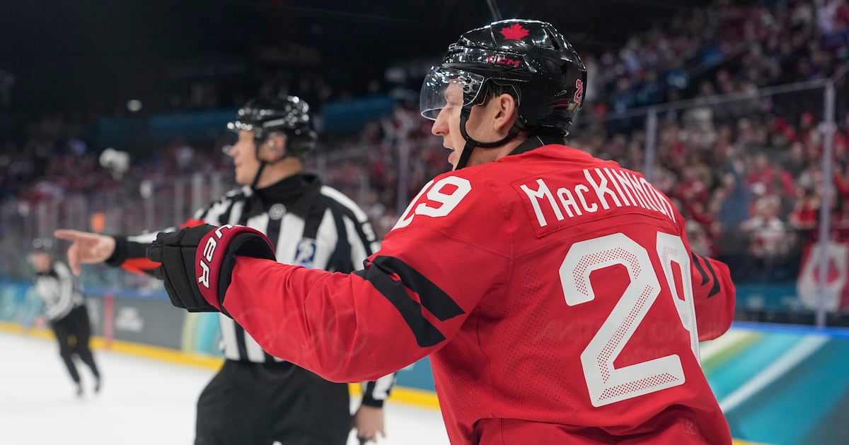 Canada's Nathan MacKinnon feeling fine after taking high hit late against France