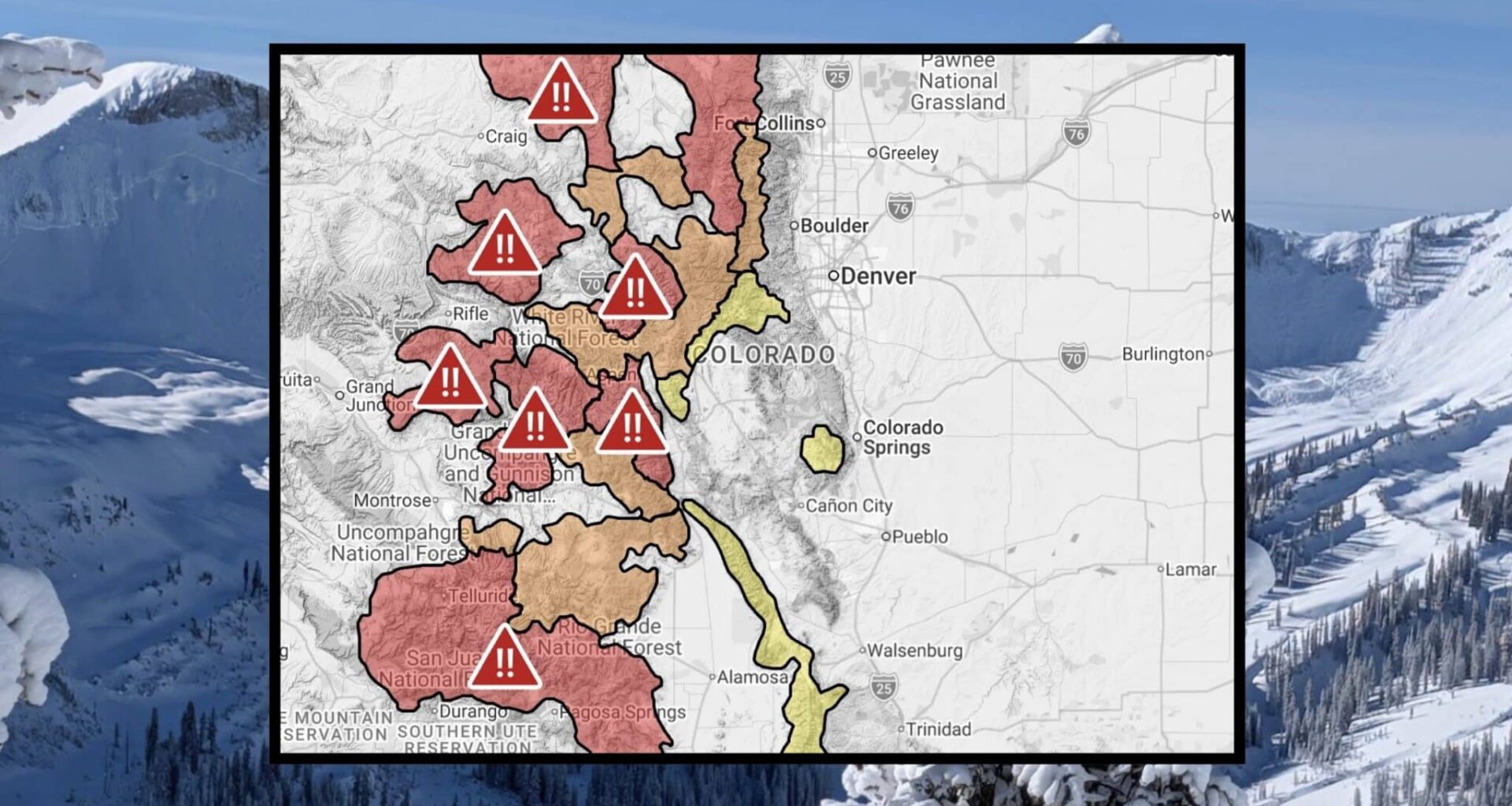 CAIC Issues Avalanche Warnings Across Colorado as HIGH Danger Declared for Wednesday