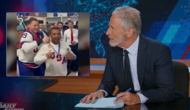 Jon Stewart Calls Kash Patel a 'Make-a-Wish Man' for Hockey Celebration