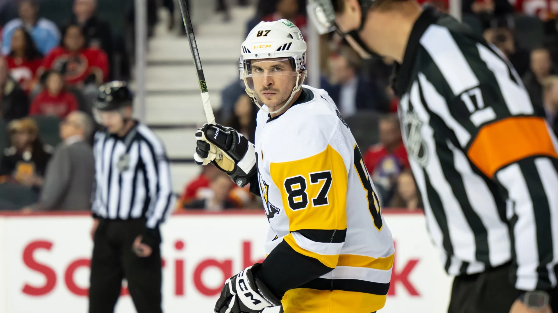 Sidney Crosby #87 of the Pittsburgh Penguins in 2026 (Source: Brett Holmes/Getty Images)