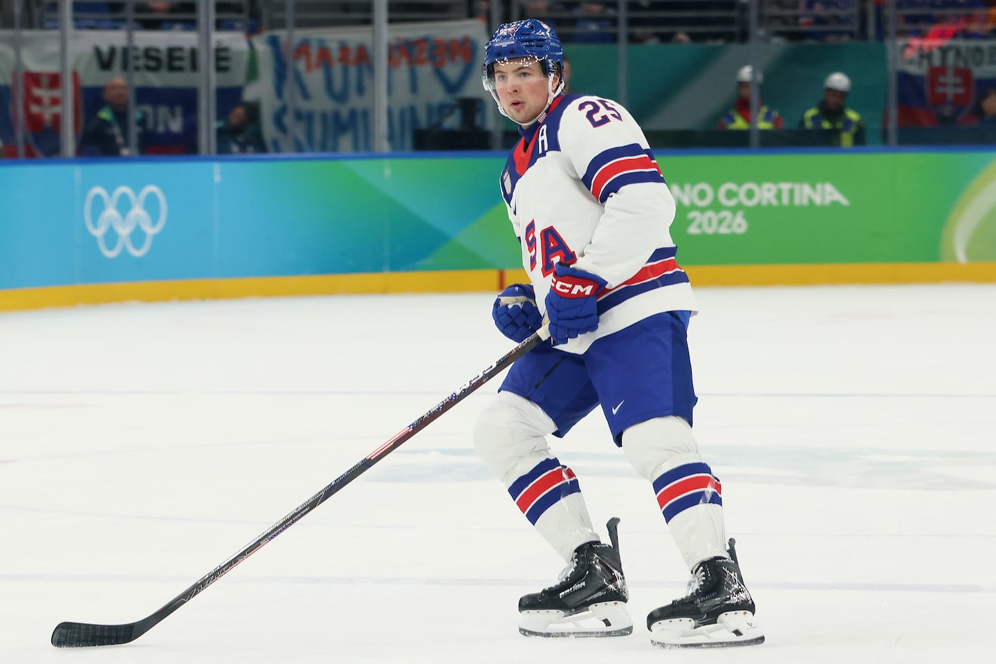 Bruins defenseman Charlie McAvoy is playing for Olympic gold in Milan.