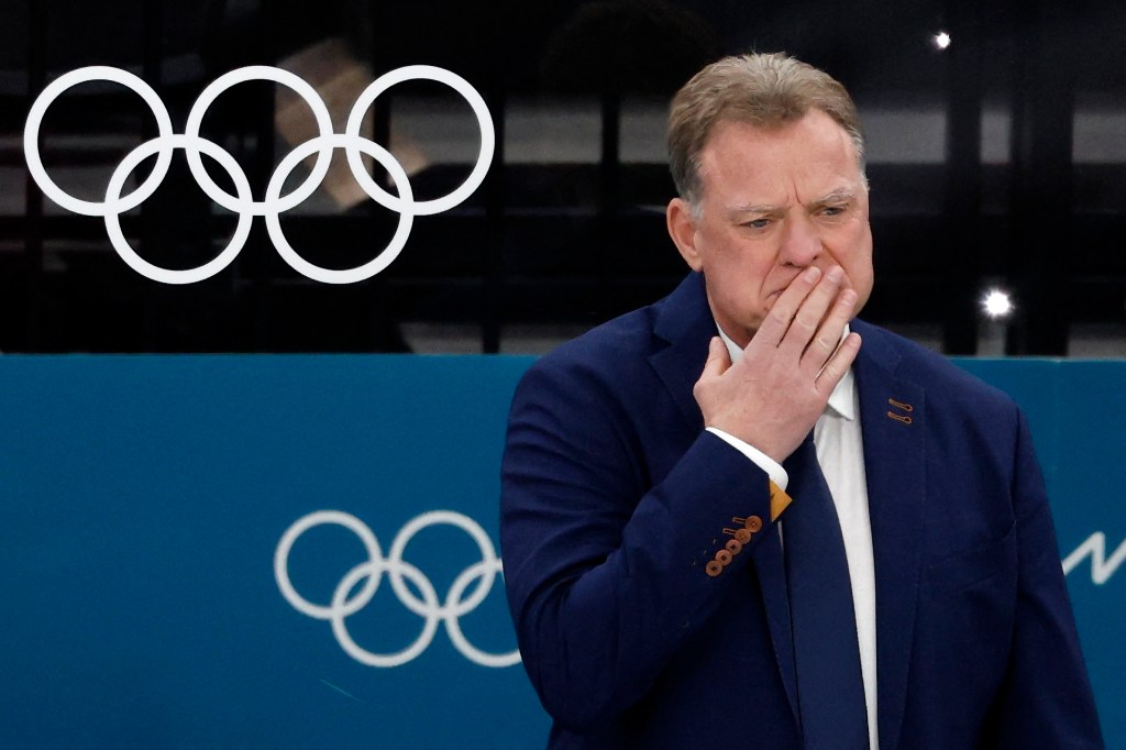 Coach of Czech Republic Radim Rulik reacts