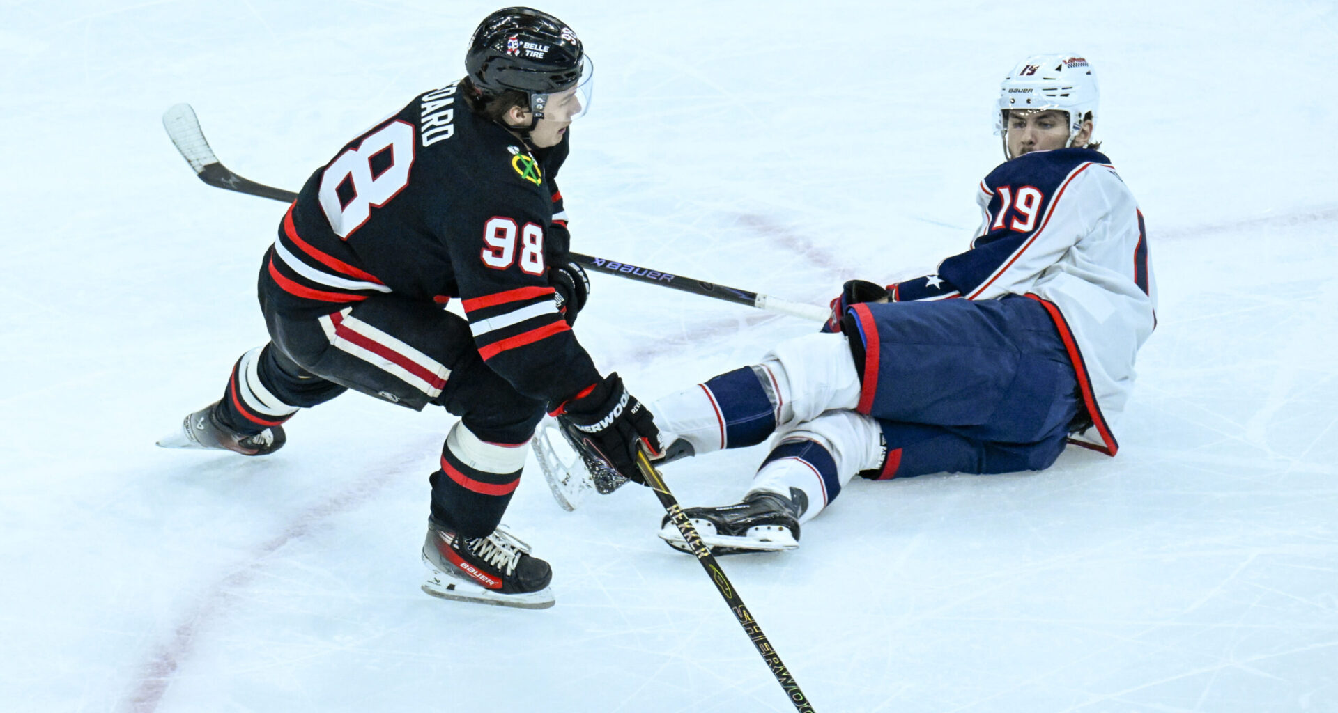 Charlie Coyle's Hat-Trick Powers Blue Jackets Past Blackhawks