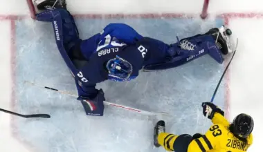 Who is Italy's goalie? Meet Ducks prospect Damian Clara, who made 40 saves in Olympic debut vs. Sweden image