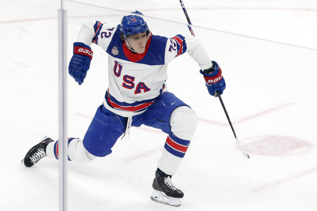 Team USA's Tage Thompson Leaves Game For Precautionary Reasons