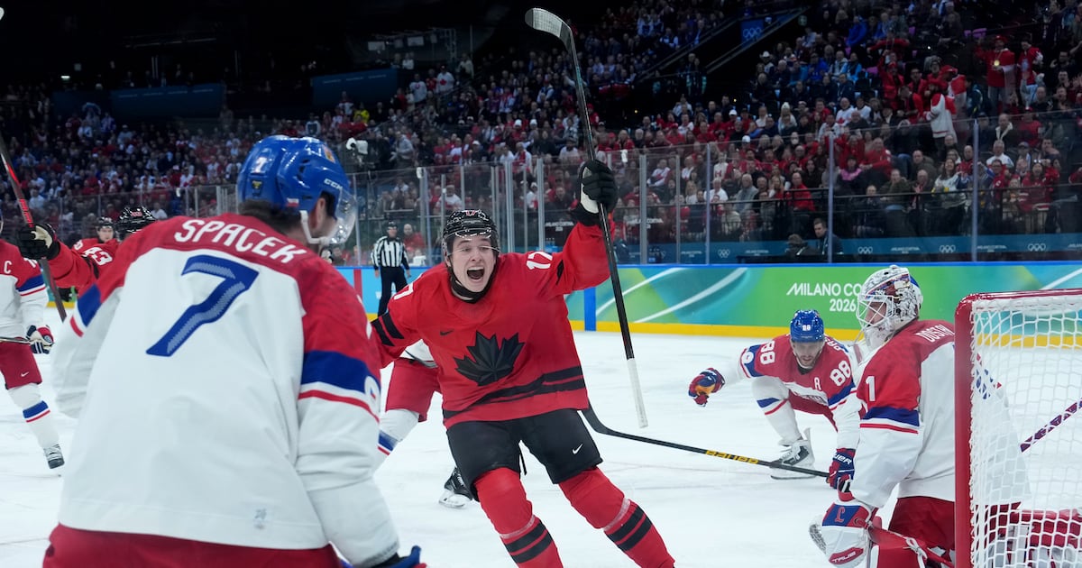 Celebrini’s fifth goal of Olympics opens scoring, Canada tied with Czechia in second period