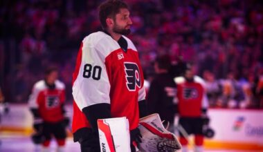 Dan Vladar an Olympian with the Flyers “We’re going to have fun. I’m really proud of those guys but once we land, it’s horse blinders for me. No friends”