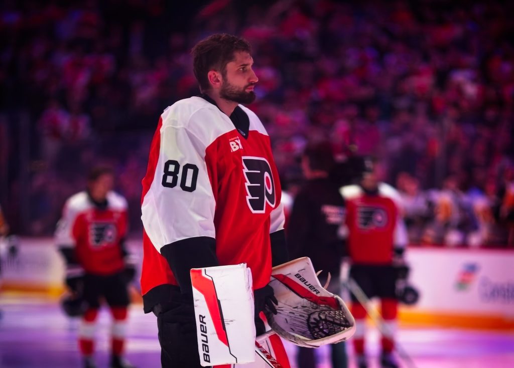 Dan Vladar an Olympian with the Flyers “We’re going to have fun. I’m really proud of those guys but once we land, it’s horse blinders for me. No friends”