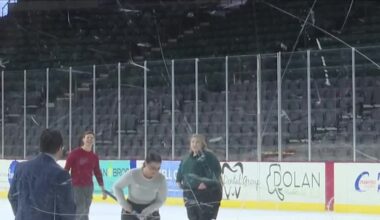 Quad Cities Today team hits the ice to practice with Quad City Storm hockey team