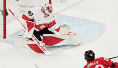 Stars’ Thomas Harley scores as Canada cruises past Switzerland at Winter Olympics