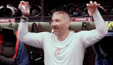 Alex Ovechkin does Hershey’s ROAR celebration in locker room after Clay Stevenson earns first career NHL win