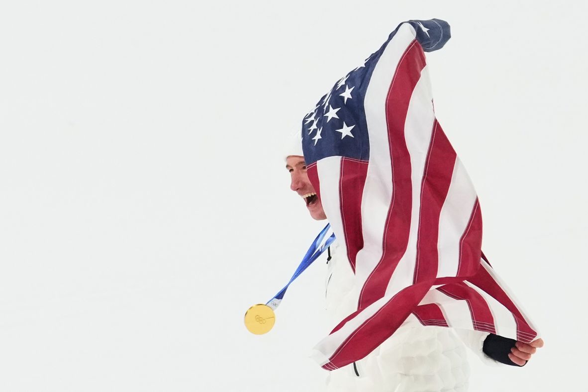 American gold medalist Alex Ferreira celebrates with after <a href=