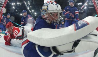 Jeremy Swayman's Composure After A 95-Foot Goal At Olympics