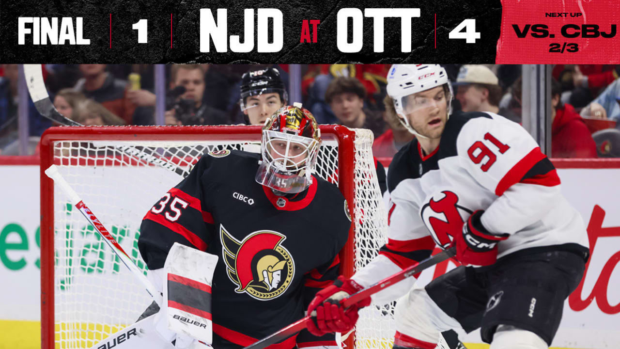 Devils Vetoed by Senators | GAME STORY