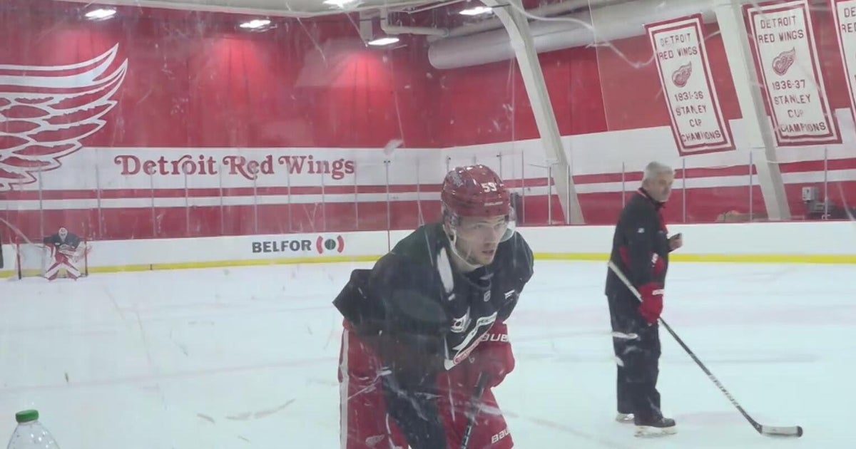 Detroit Red Wings players return to practice after Olympics