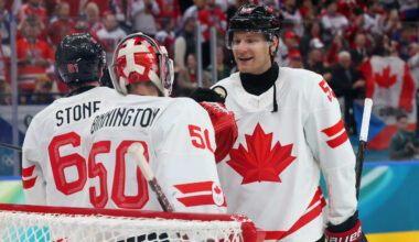 Binnington records shutout in Olympics debut