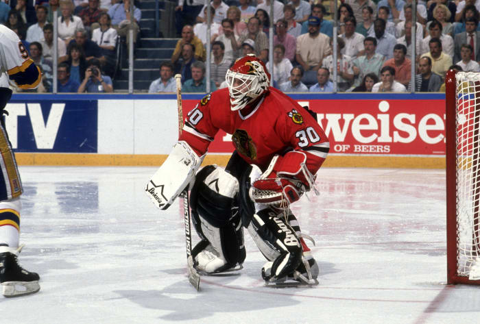 Ed Belfour, Goaltender, Chicago Blackhawks, 1990-91