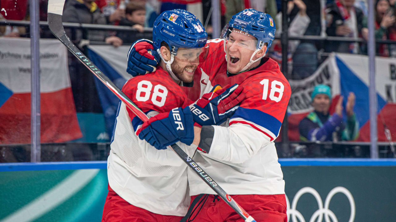 Pastrnak Posts Two Points in Olympic Win for Team Czechia 
