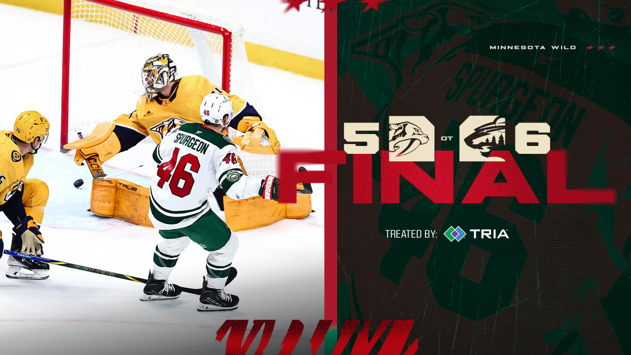 Game Recap: Wild 6, Predators 5 (OT)