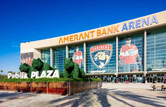 Amerant Bank Arena, located in Sunrise Florida, is home to the Florida Panthers hockey team