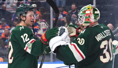 Wild beat Oilers 7-3, Hughes sets franchise record