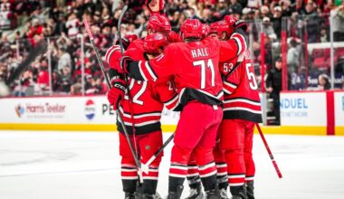 Hurricanes blow 2-0 lead but beat Kings 3-2 in Overtime