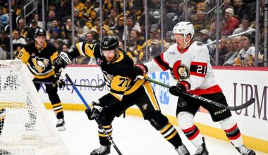 Win streak ends after Pittsburgh Penguins fall to Senators Monday