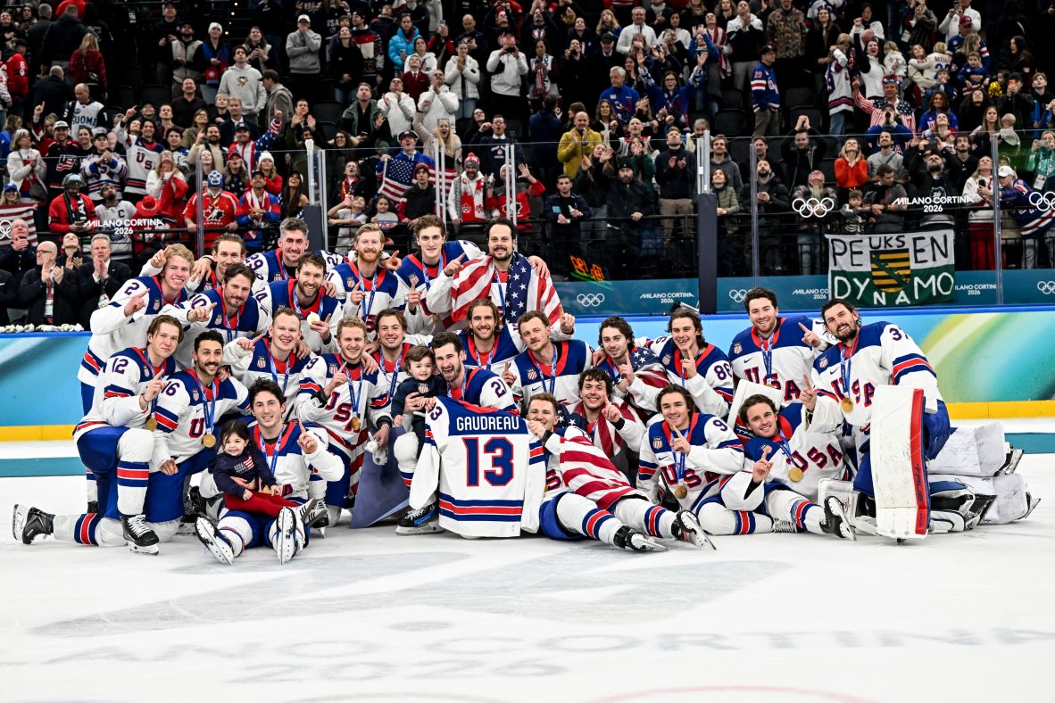 The US men's hockey team <a href=