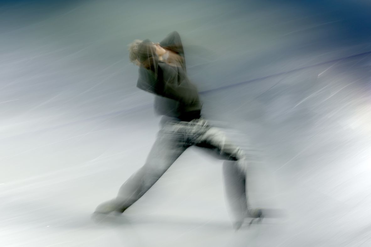 Team USA's Ilia Malinin performs during the figure skating exhibition gala on February 21.