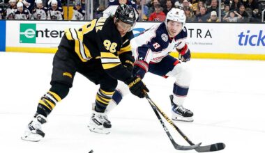 Viktor Arvidsson scores twice in the Bruins' 4-2 win over the Blue Jackets