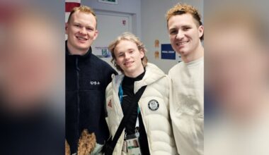 Tkachuk brothers meet up with Olympic figure skater Malinin