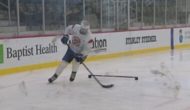 Panthers Captain Sasha Barkov looks good on ice while recovering from knee surgery