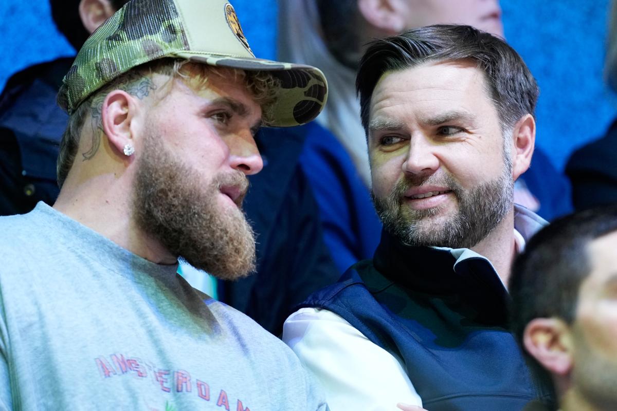 JD Vance, Jake Paul chat it up during crushing US women's hockey win over Finland