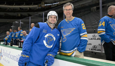Dave Snuggerud's first Dads' Trip with the Blues