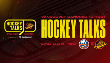 CANUCKS TO RAISE AWARENESS FOR MENTAL HEALTH DURING 14TH ANNUAL HOCKEY TALKS