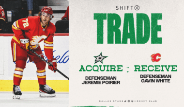 Dallas Stars acquire Jeremie Poirier in exchange for Gavin White