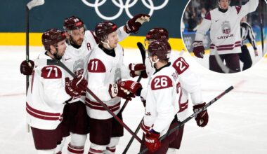 Latvia stuns Germany for first Olympic men's hockey win in 12 years